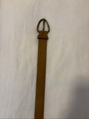 Banana Republic Tan Leather Belt with Brass Buckle